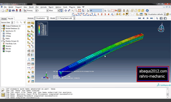 آموزش تحلیل تیر یکسر گیردار در نرم افزار اباکوس